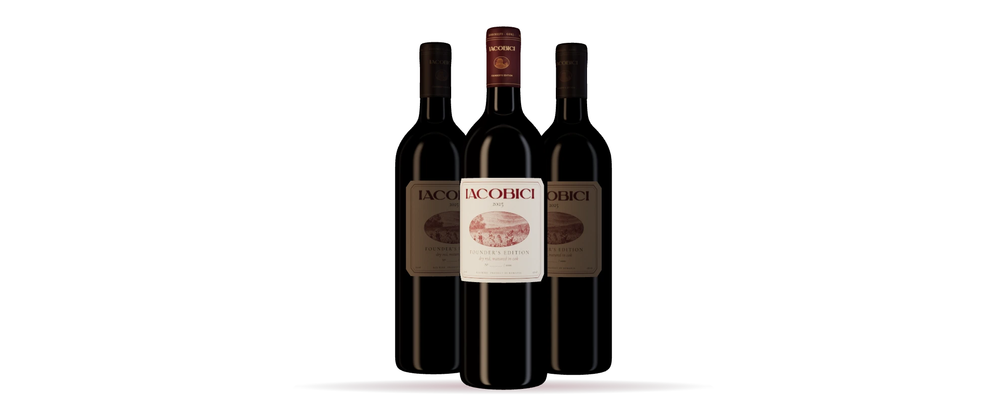 Founder’s Edition Red, three bottles